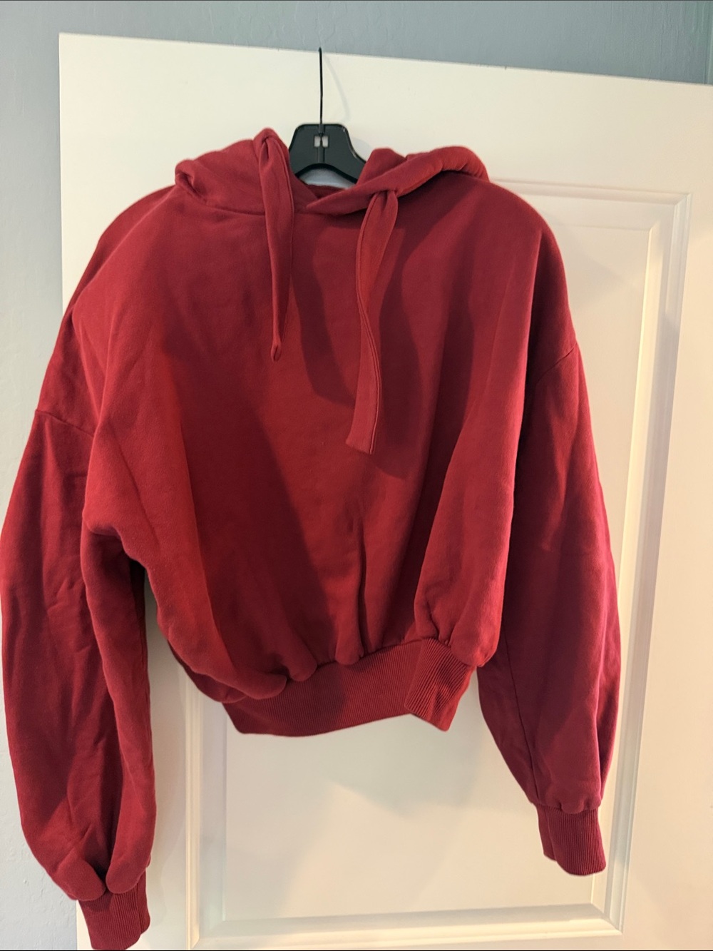 Maroon Hoodie shoulder pads